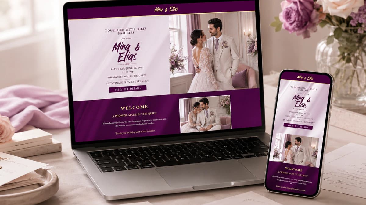 Canva Wedding Website Template preview