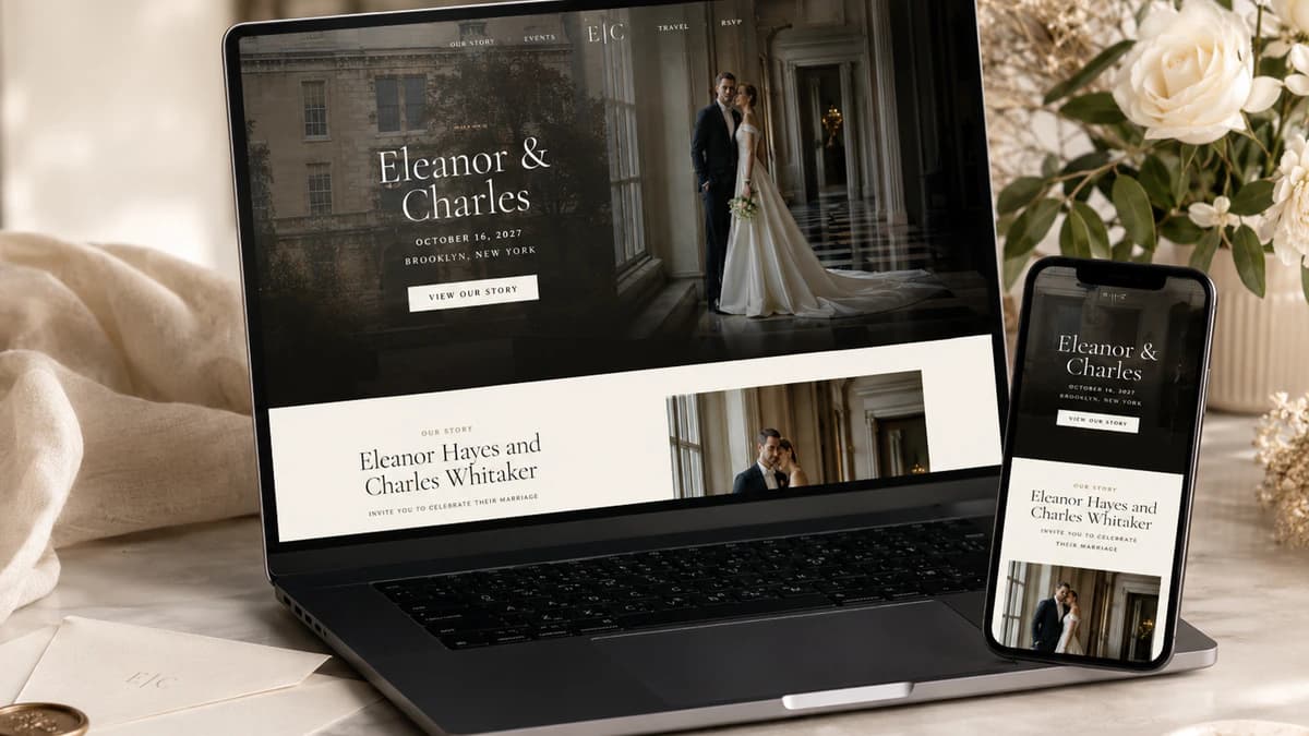 Full Wedding Site editorial dashboard preview