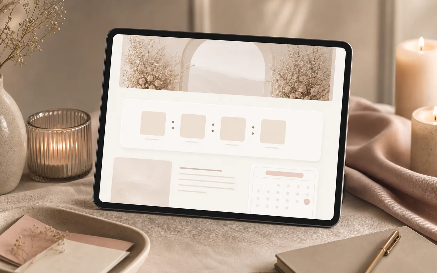 Countdown feature preview for a wedding website.
