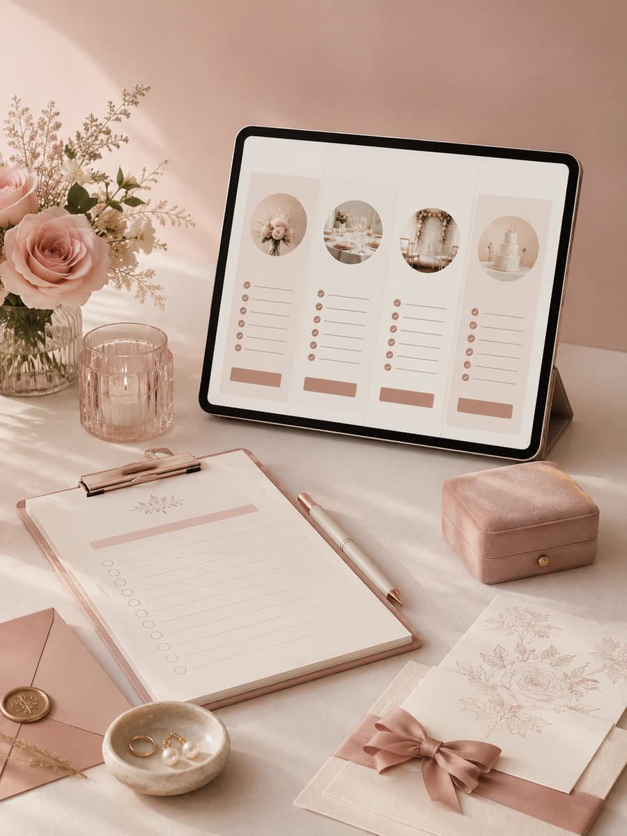 Transparent wedding website package preview